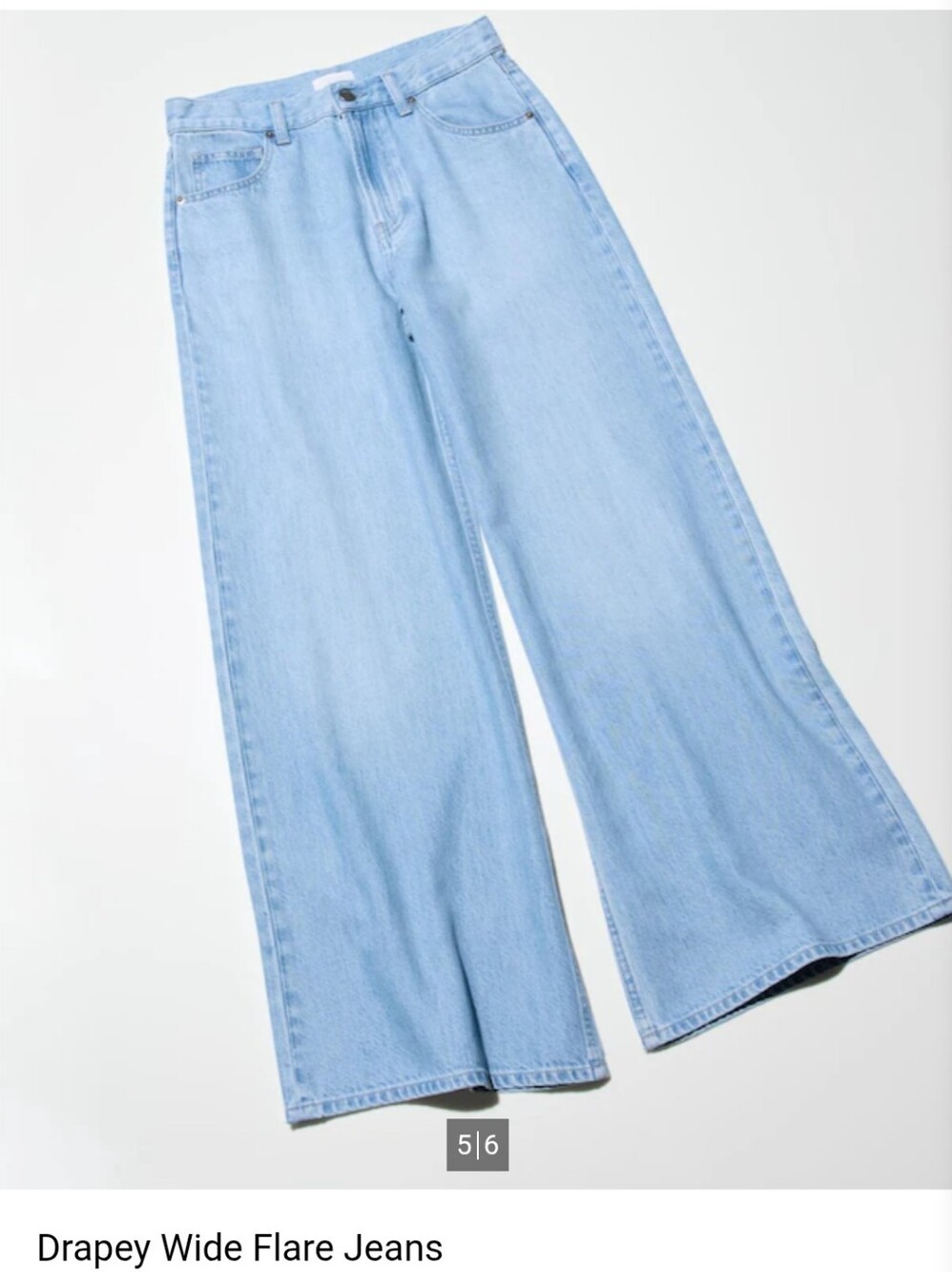 Drapey Wide Flare Jeans